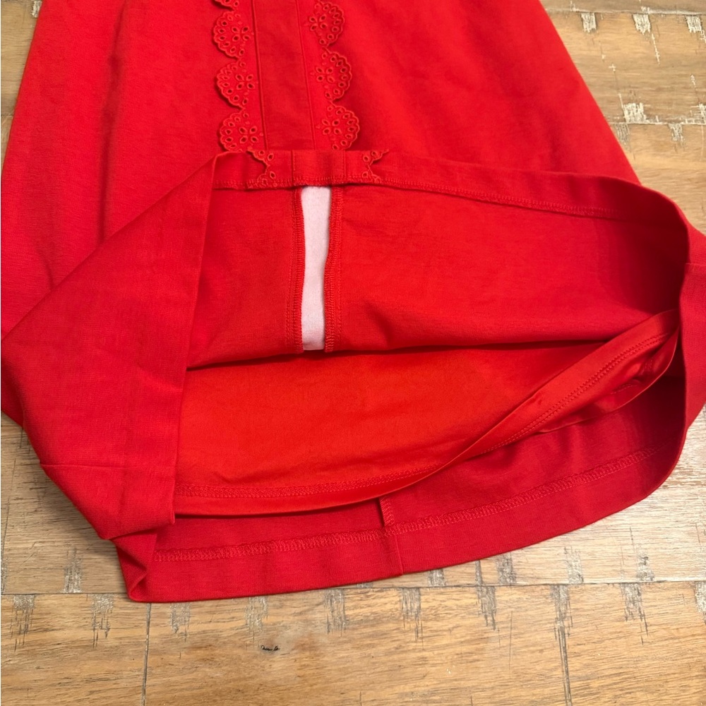 Boden Red Midi Dress with Scallop Trim - Picture 6 of 10